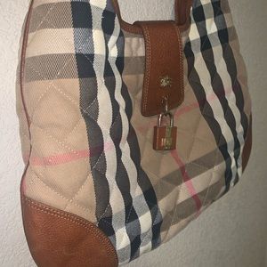 WOW!! Burberry Shoulder Bag - Canvas & Leather
